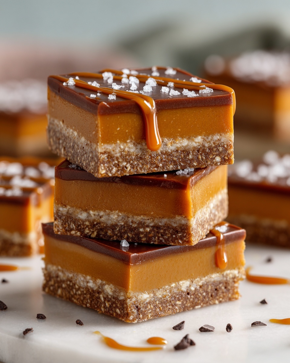 Chocolate Caramel Oatmeal Cookie Bars Recipe - Recipe Image