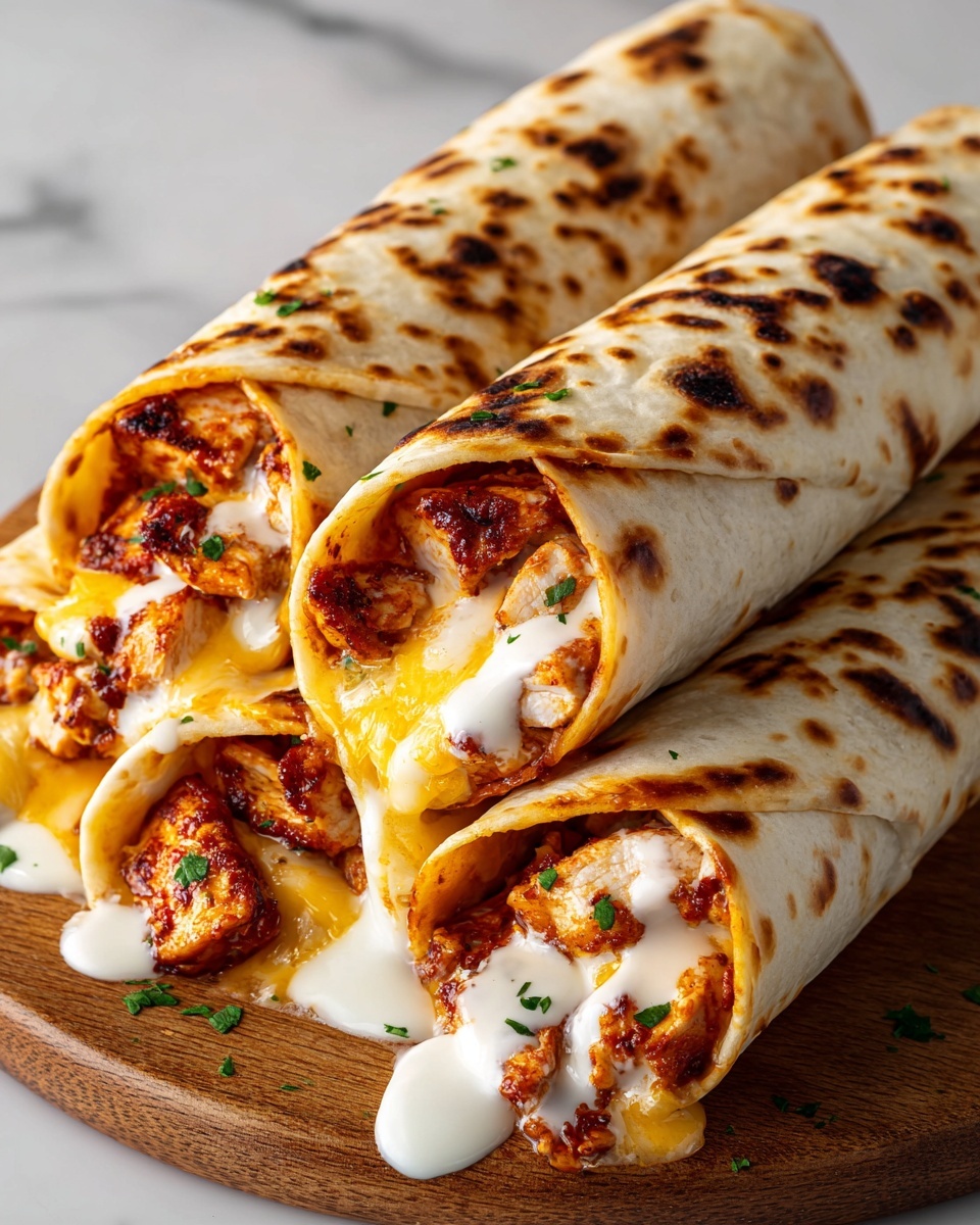 Crispy Air Fryer Hot Chicken Wraps Recipe - Recipe Image