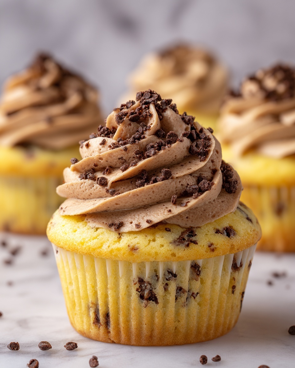 Chocolate Chip Cupcakes with Rich Chocolate Frosting Recipe - Recipe Image