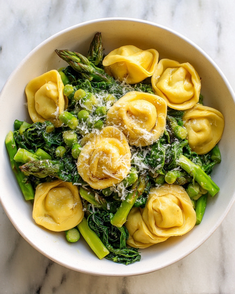 Spring Tortellini Salad with Asparagus, Peas, and Basil Recipe - Recipe Image