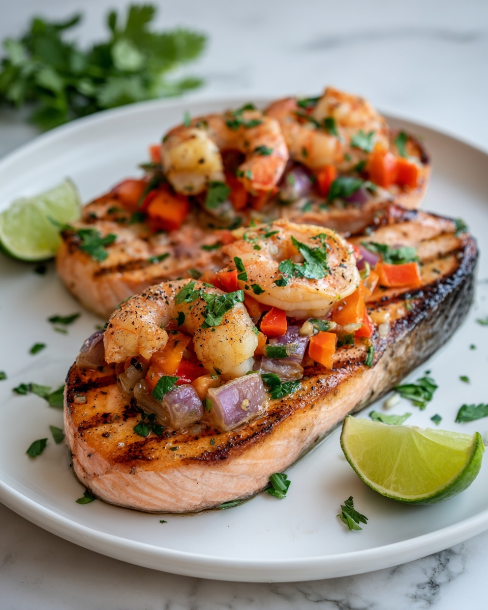 Elegant Cajun Seafood Stuffed Salmon Recipe - Recipe Image