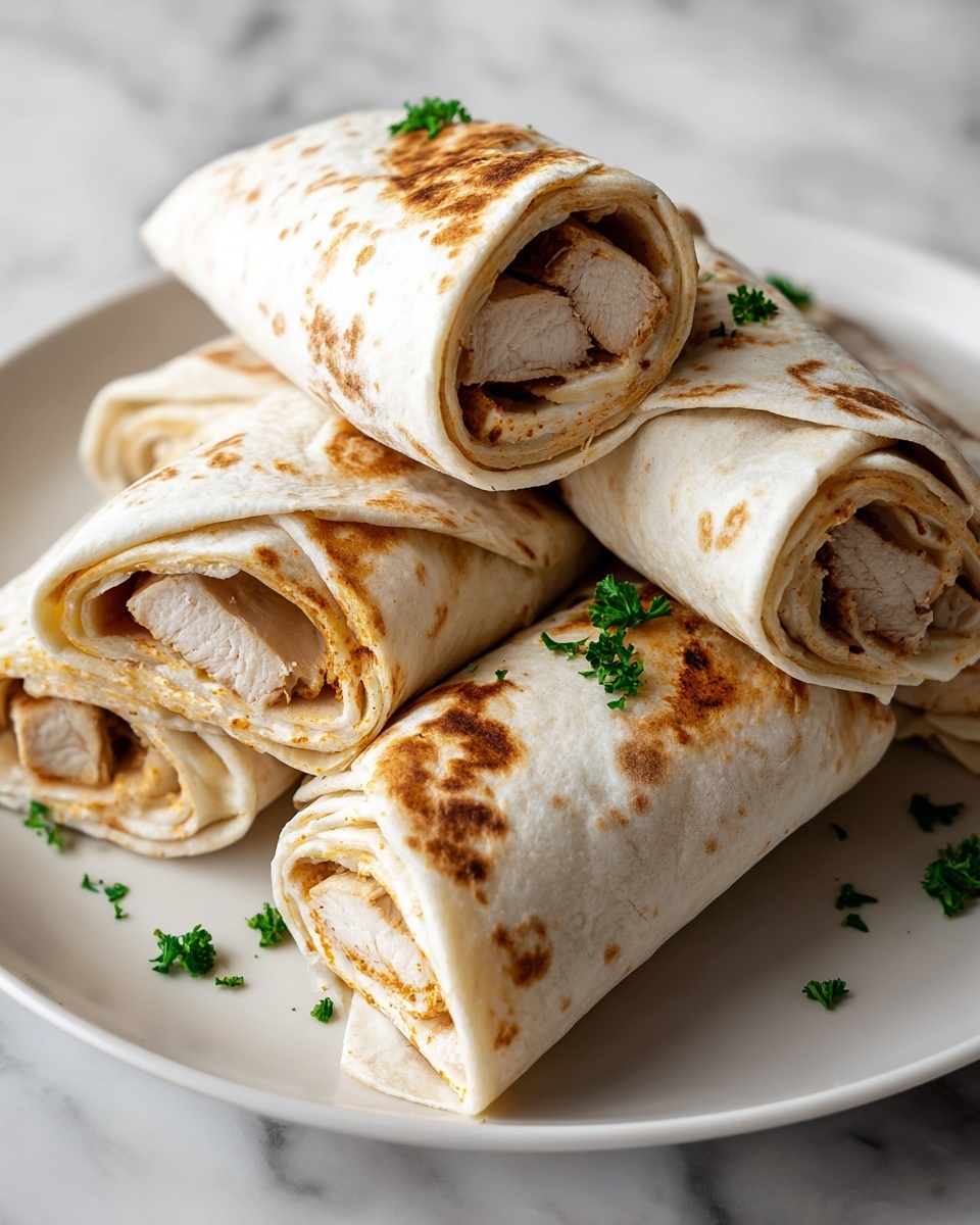Cheesy Chicken Wraps Recipe - Recipe Image