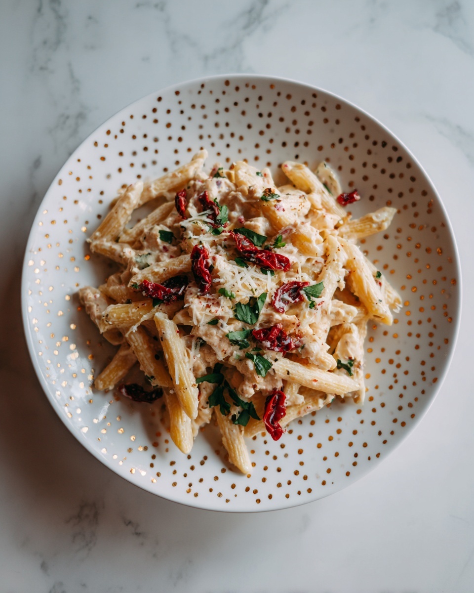 Creamy Sun-Dried Tomato Chicken Pasta Recipe - Recipe Image