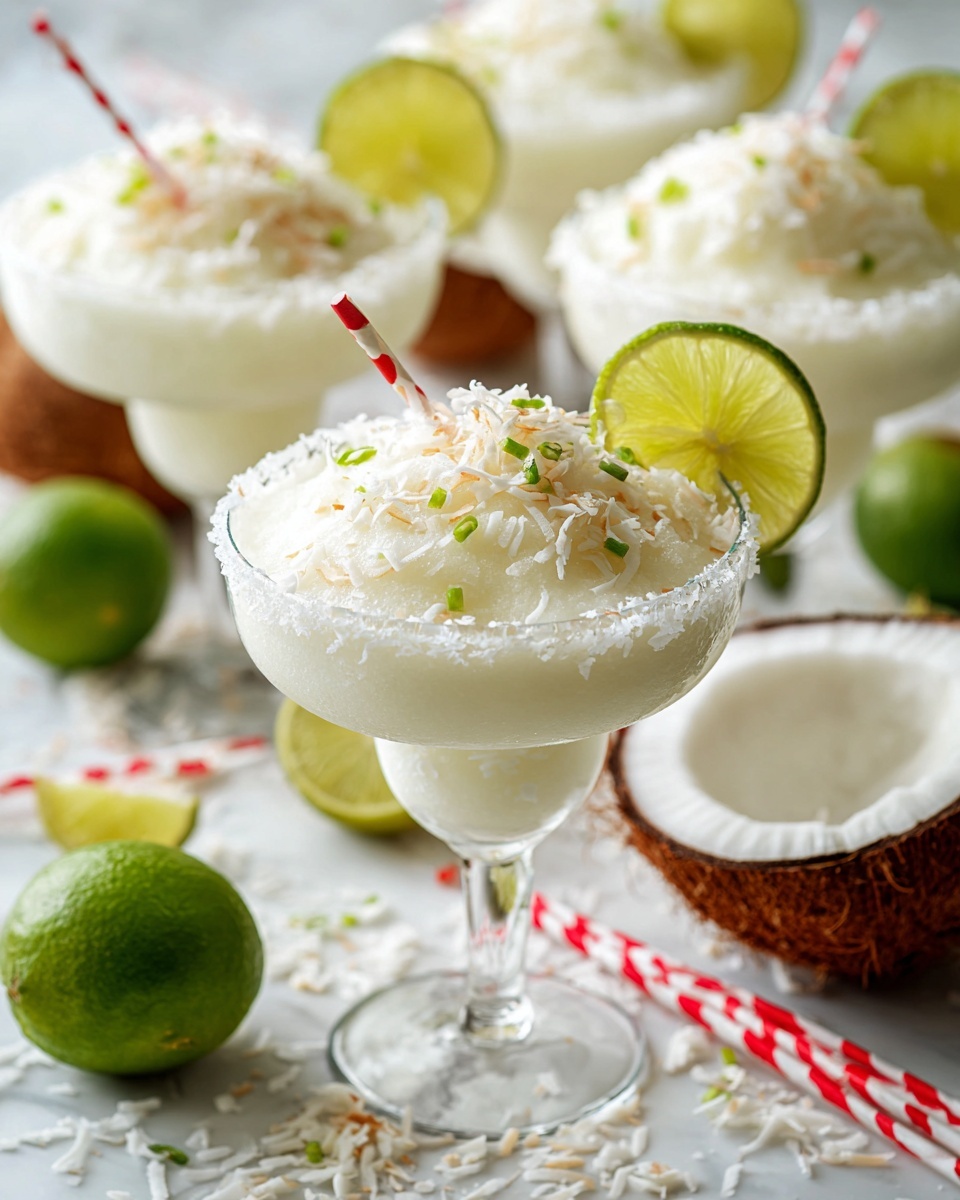 Coconut Lime Frozen Margaritas Recipe - Recipe Image