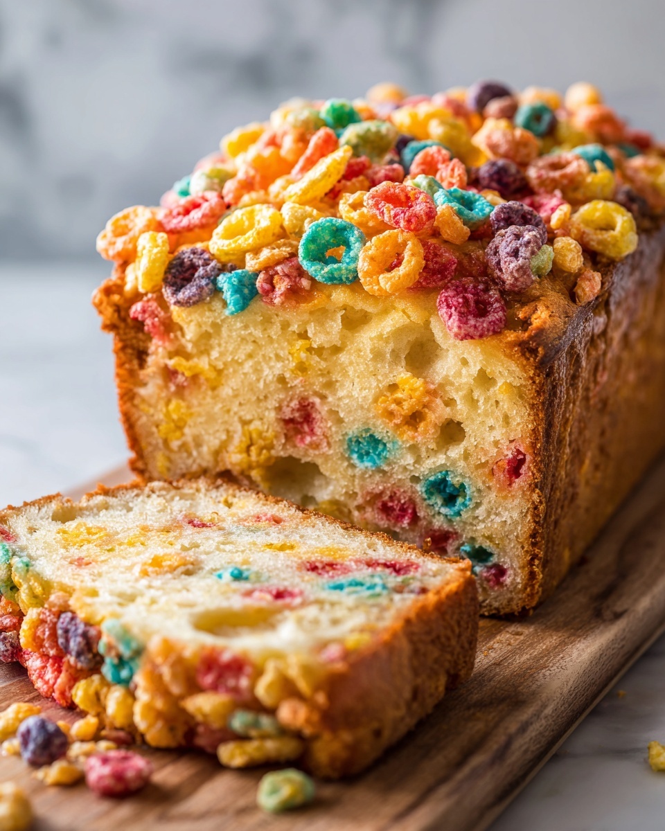 Fruity Pebbles Breakfast Bread Recipe - Recipe Image