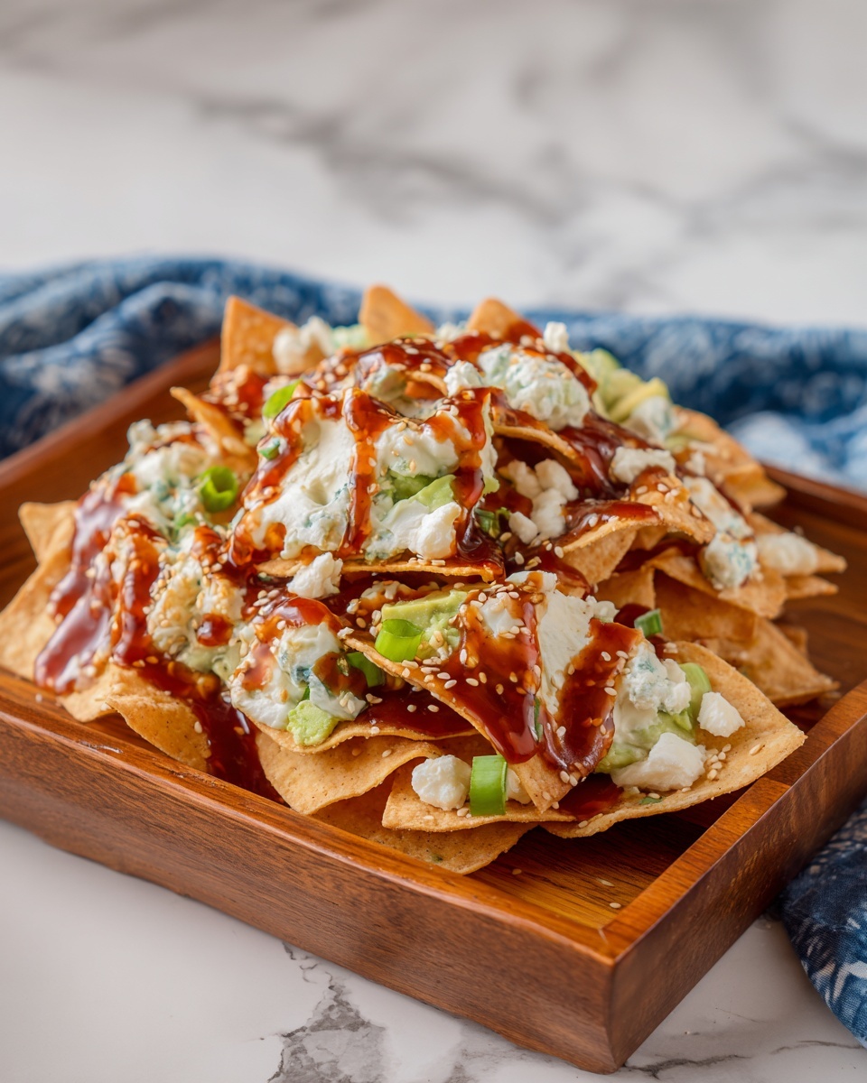 Crab Rangoon Wonton Nachos Recipe - Recipe Image