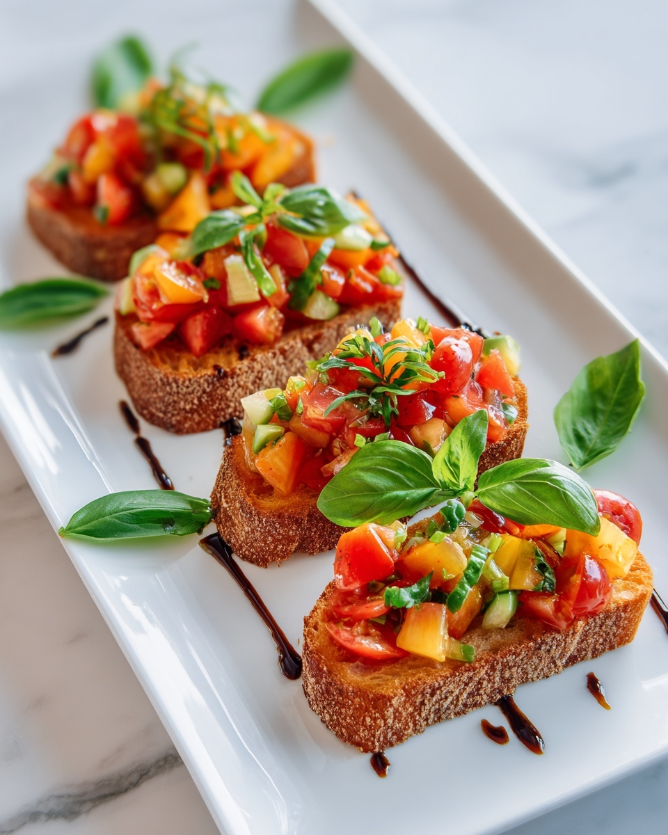 Tomato and Pepper Bruschetta Recipe - Recipe Image