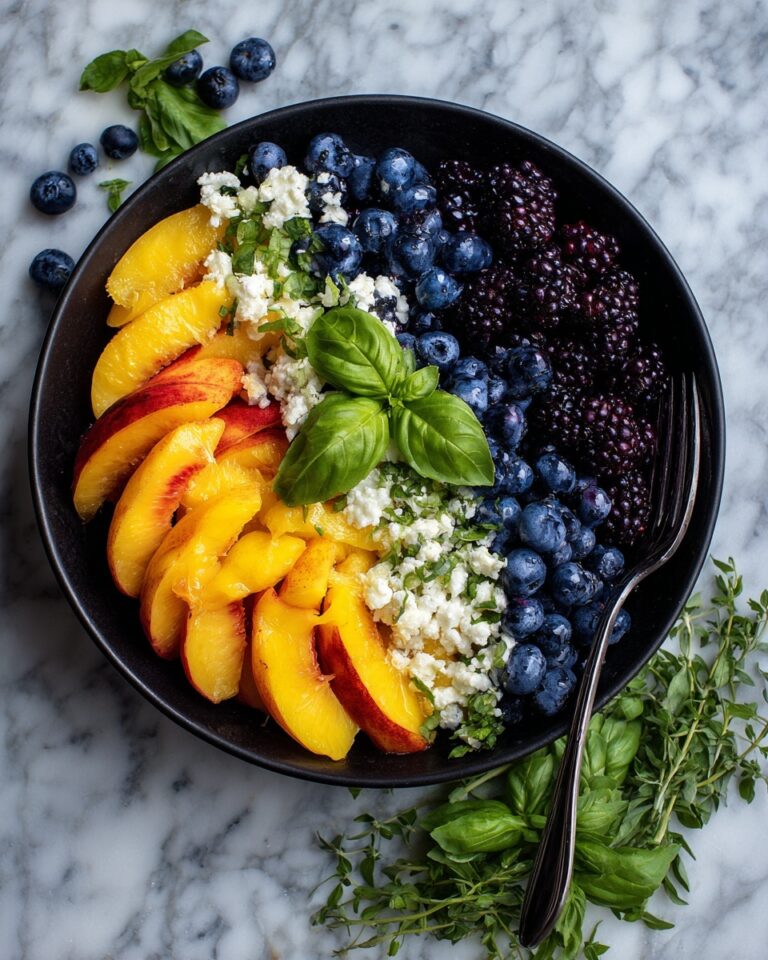 Blueberry Peach Feta Salad Recipe