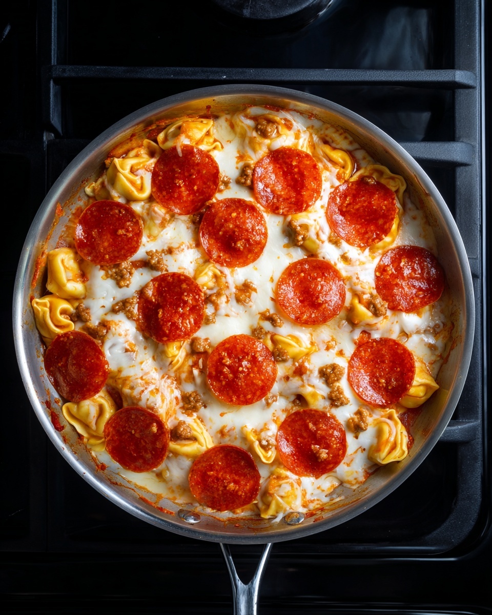 Meat Lovers Pizza Tortellini Recipe - Recipe Image