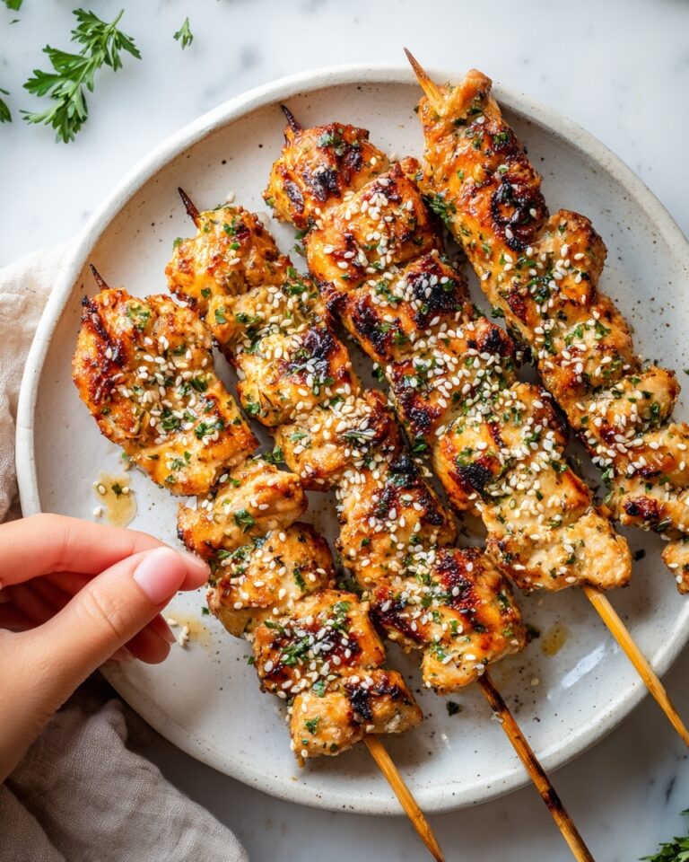 Chicken Skewers with Parmesan and Garlic Recipe