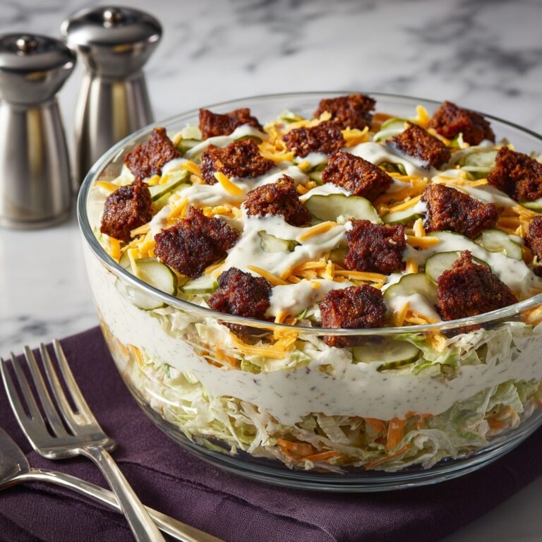 Keto Big Mac Salad | Low Carb Hamburger Salad Recipe