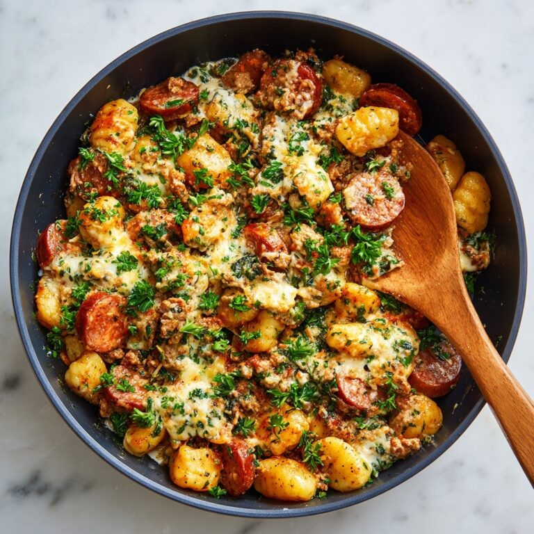 White Bean Gnocchi with Smoked Turkey Sausage and Spinach Recipe