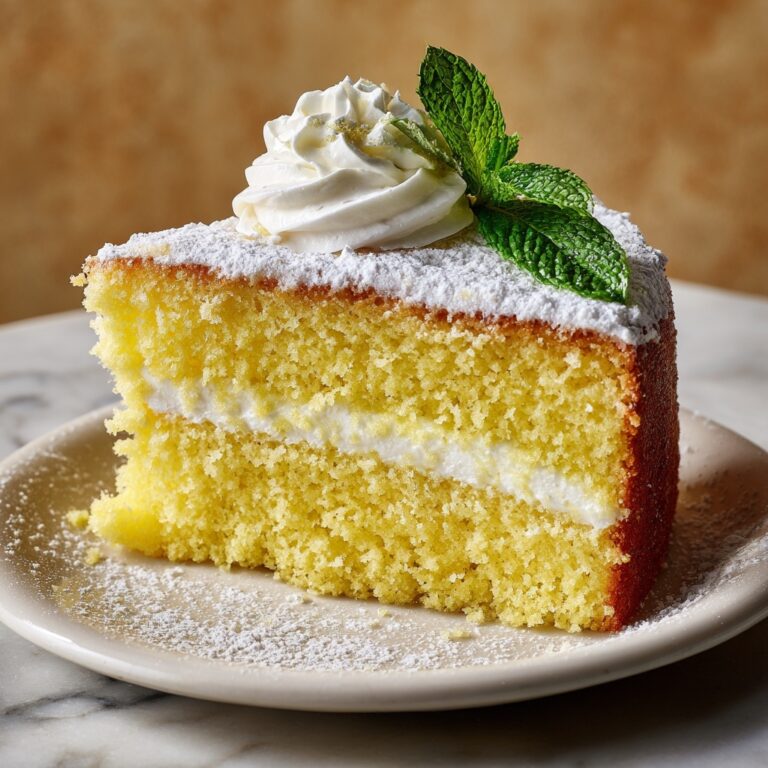 Lemon Custard Cloud Cake – Soft Layers & Silky Filling Recipe