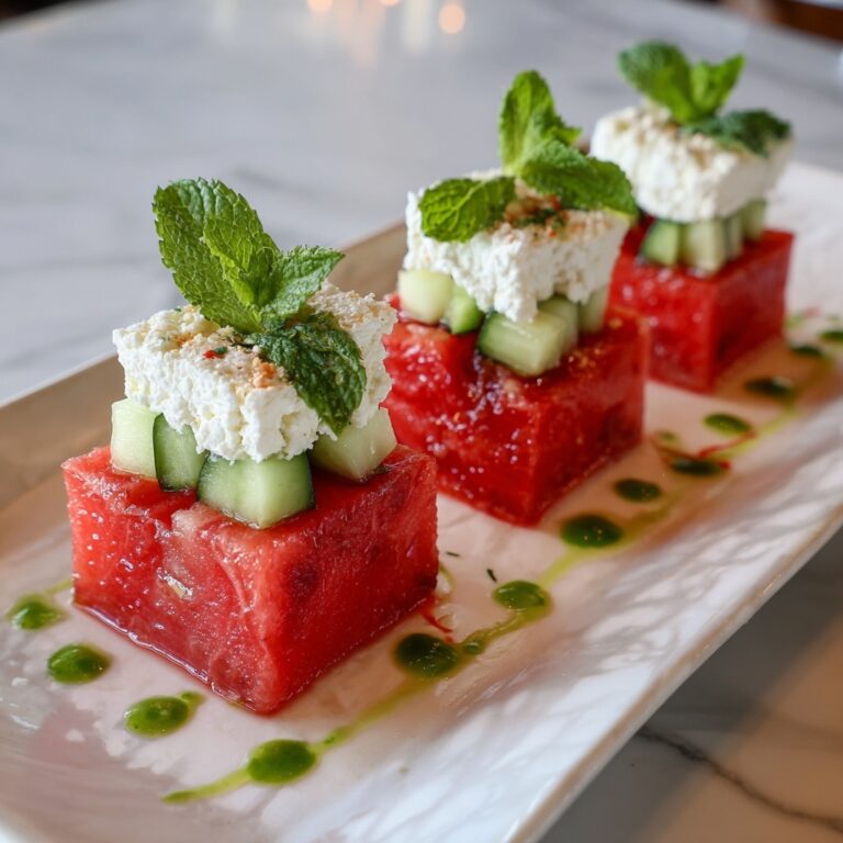 Watermelon Cucumber Feta Cups Recipe