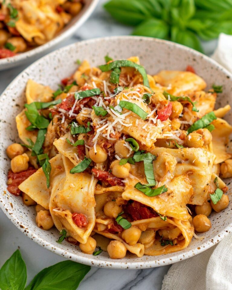 Creamy Tuscan Chickpeas & Orzo Recipe