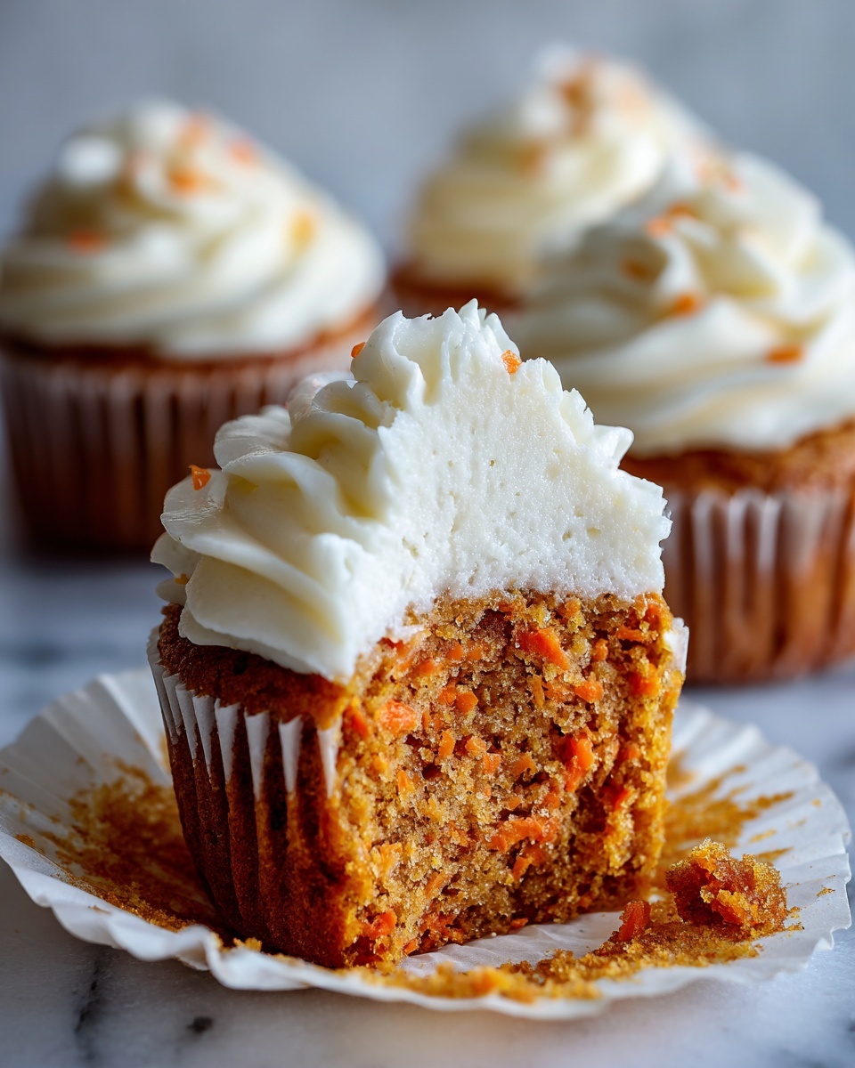 Carrot Cake Cupcakes with Cream Cheese Frosting Recipe - Recipe Image