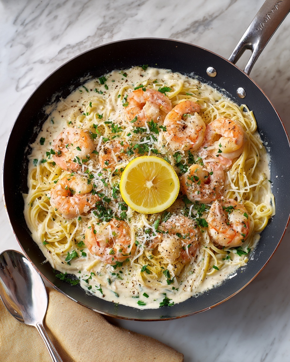 Creamy Lemon Parmesan Shrimp Recipe - Recipe Image