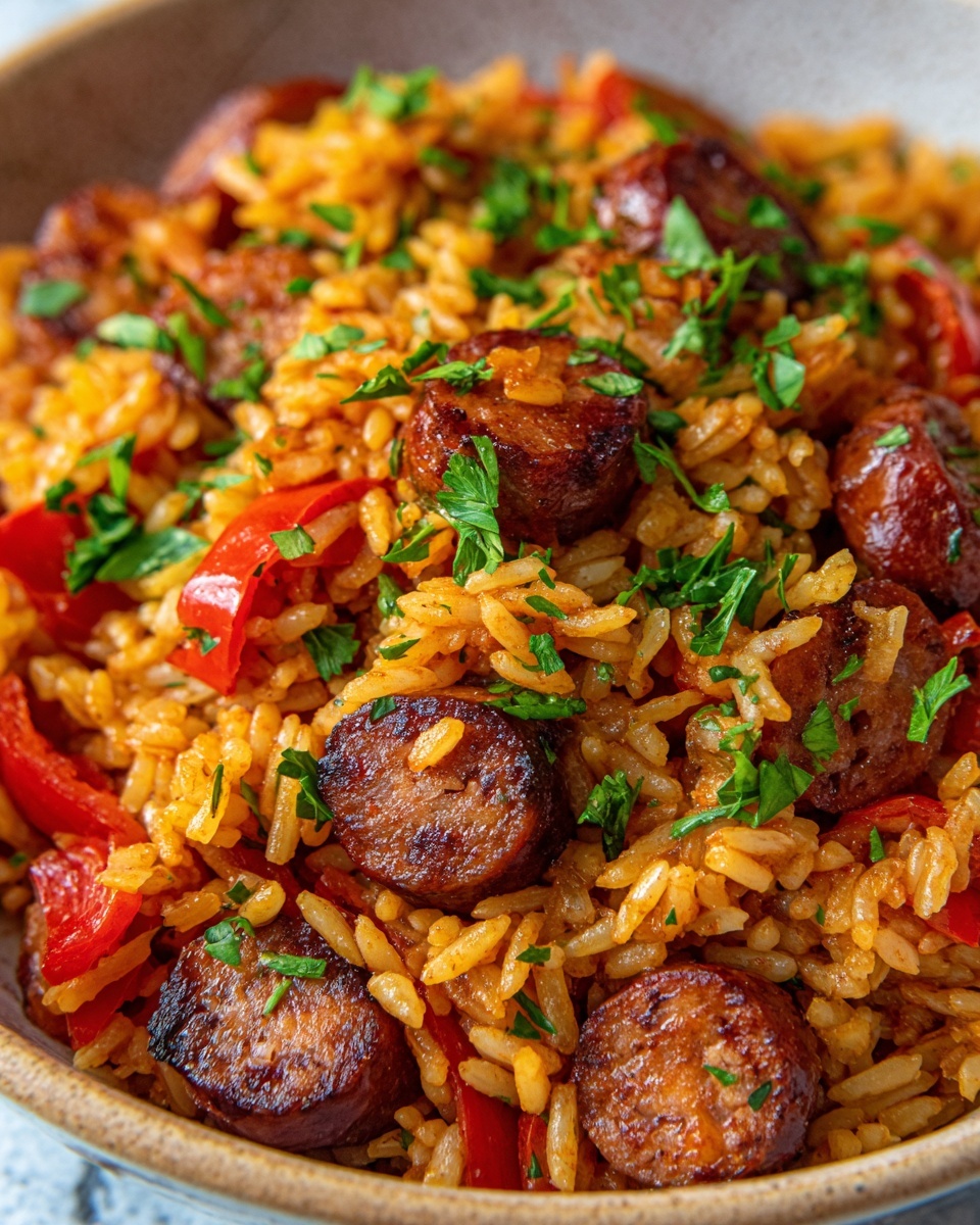 Rice and Italian Sausage Skillet Recipe - Recipe Image