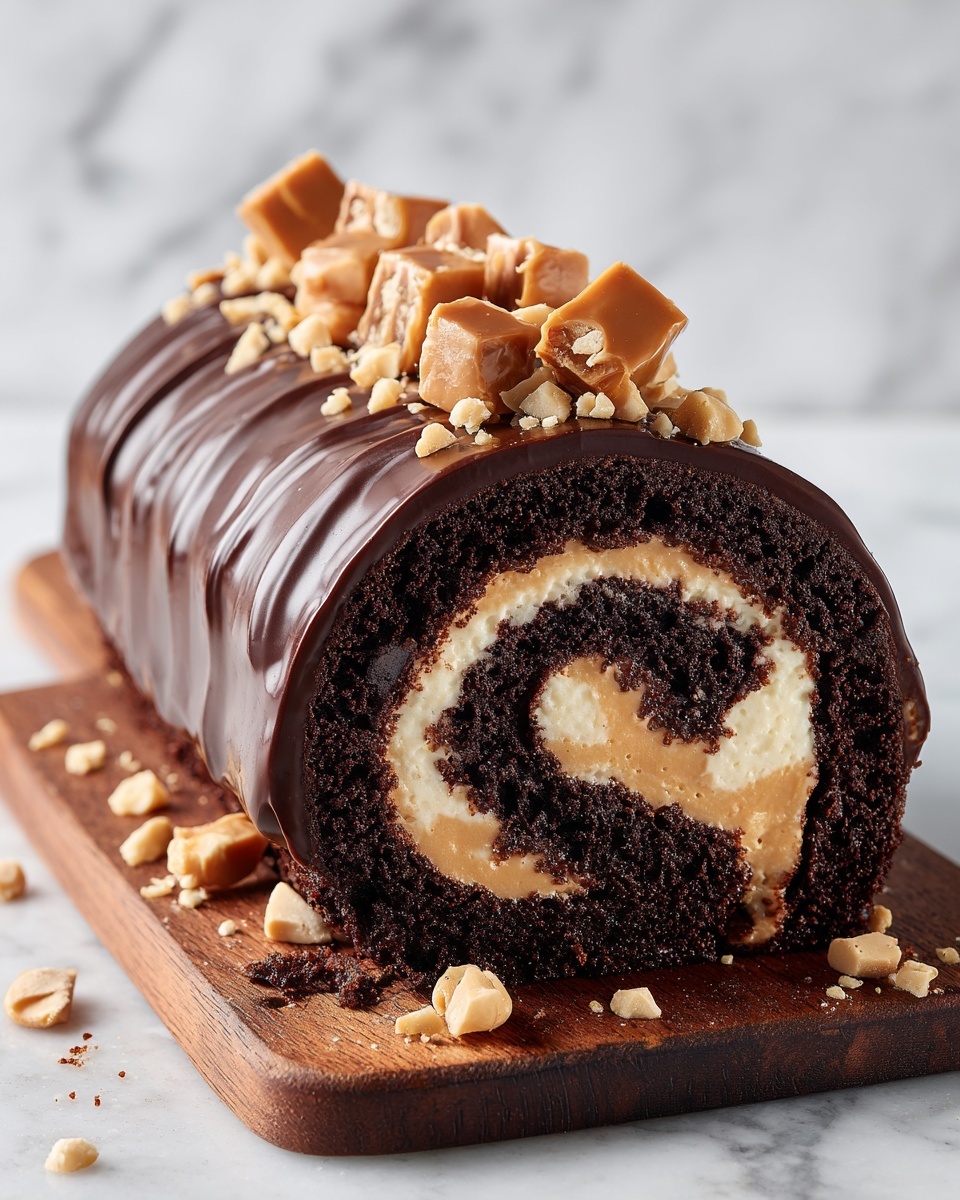 Chocolate Peanut Butter Cake Roulade Recipe - Recipe Image