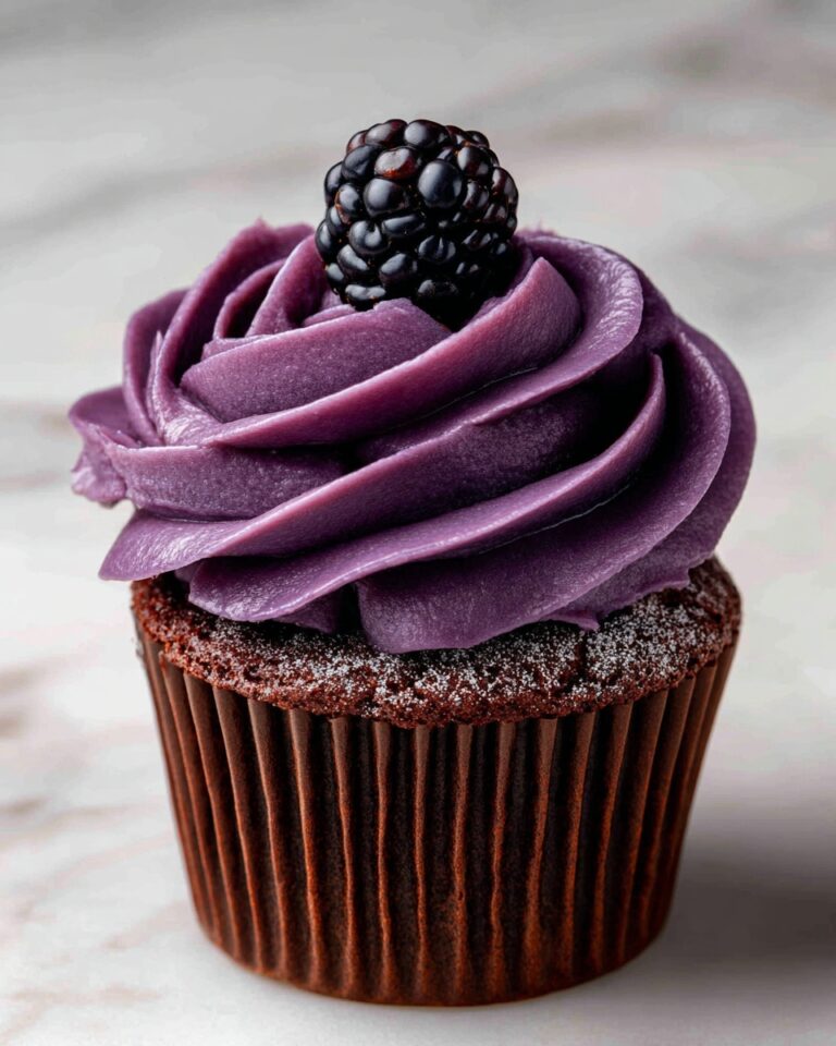 Dark Chocolate Blackberry Cupcakes Recipe