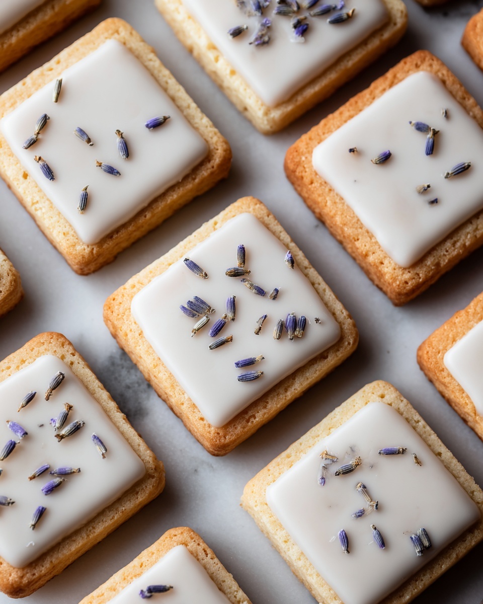 Iced Lemon Lavender Shortbread Cookies Recipe - Recipe Image