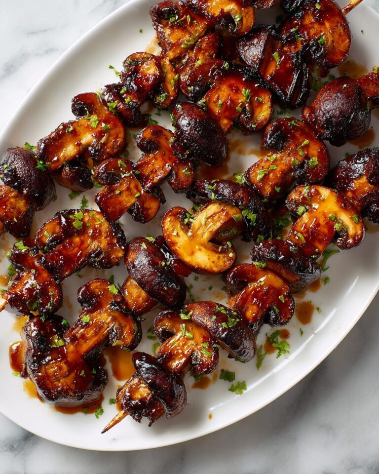 Marinated Grilled Mushroom Skewers Recipe