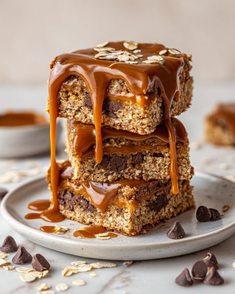Salted Caramel Chocolate Oat Bars Recipe