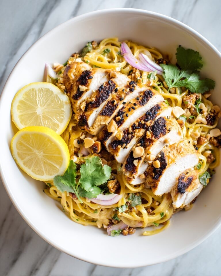 Lemon Garlic Chicken Noodle Bowl Recipe