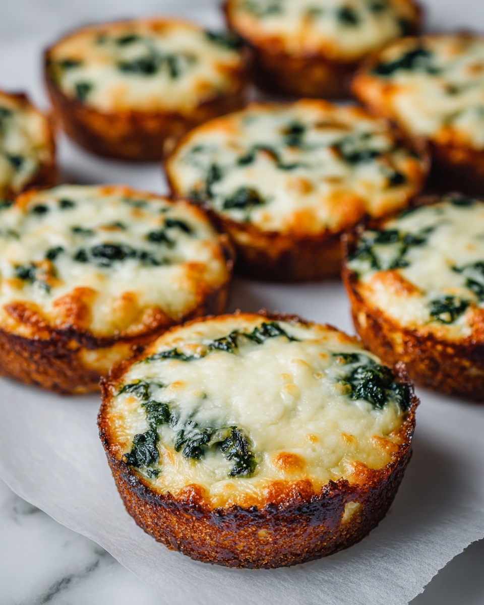 Baked Spinach Dip Cheese Crisps Recipe - Recipe Image