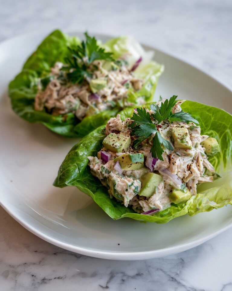 Avocado Chicken Salad Lettuce Wraps Recipe