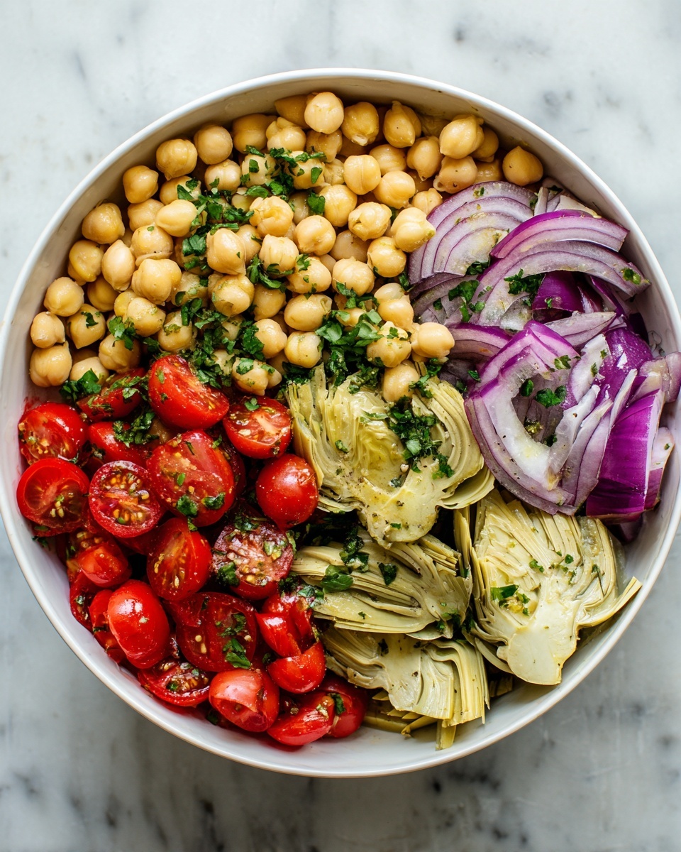 Tuscan Artichoke Tomato Salad Recipe - Recipe Image