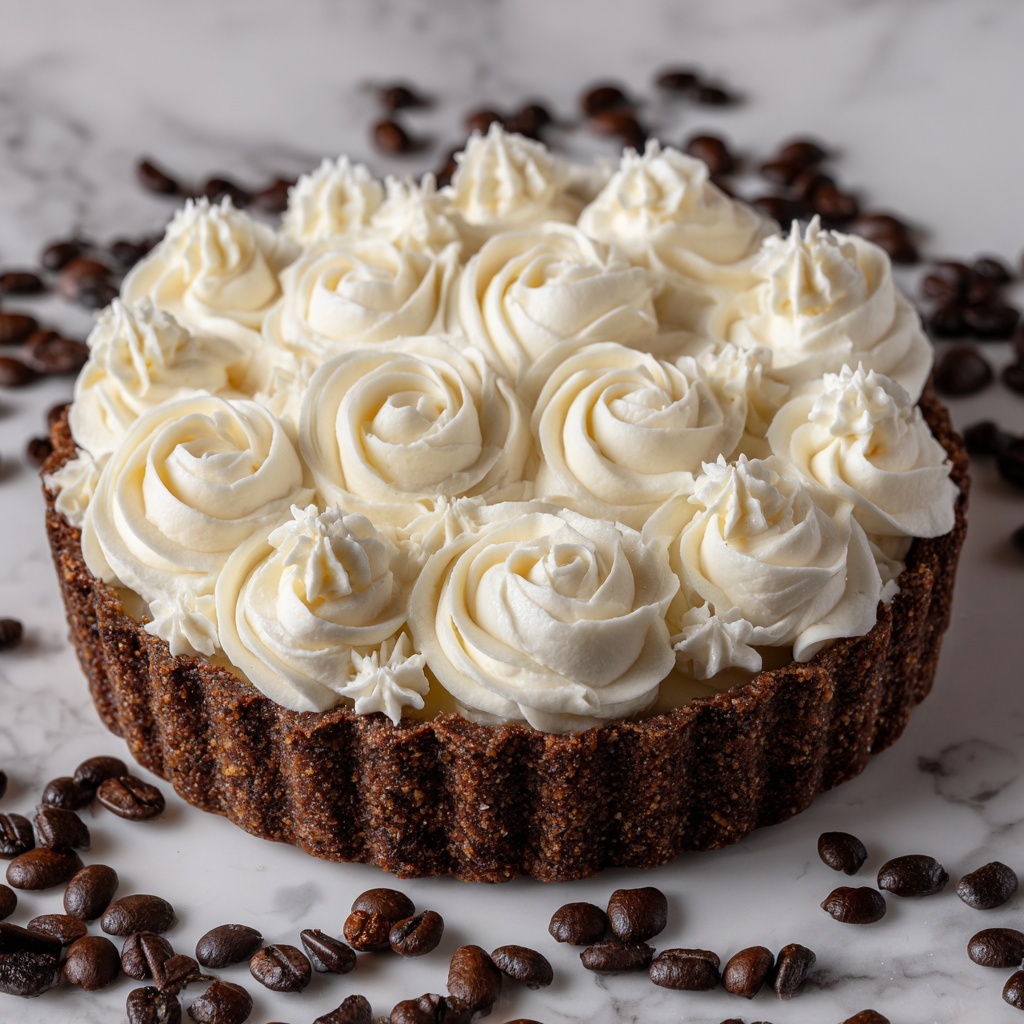 Dark Chocolate Tart with Espresso Whipped Cream Recipe - Recipe Image