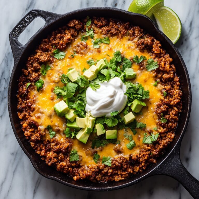 Skillet Mexican Beef and Rice Recipe