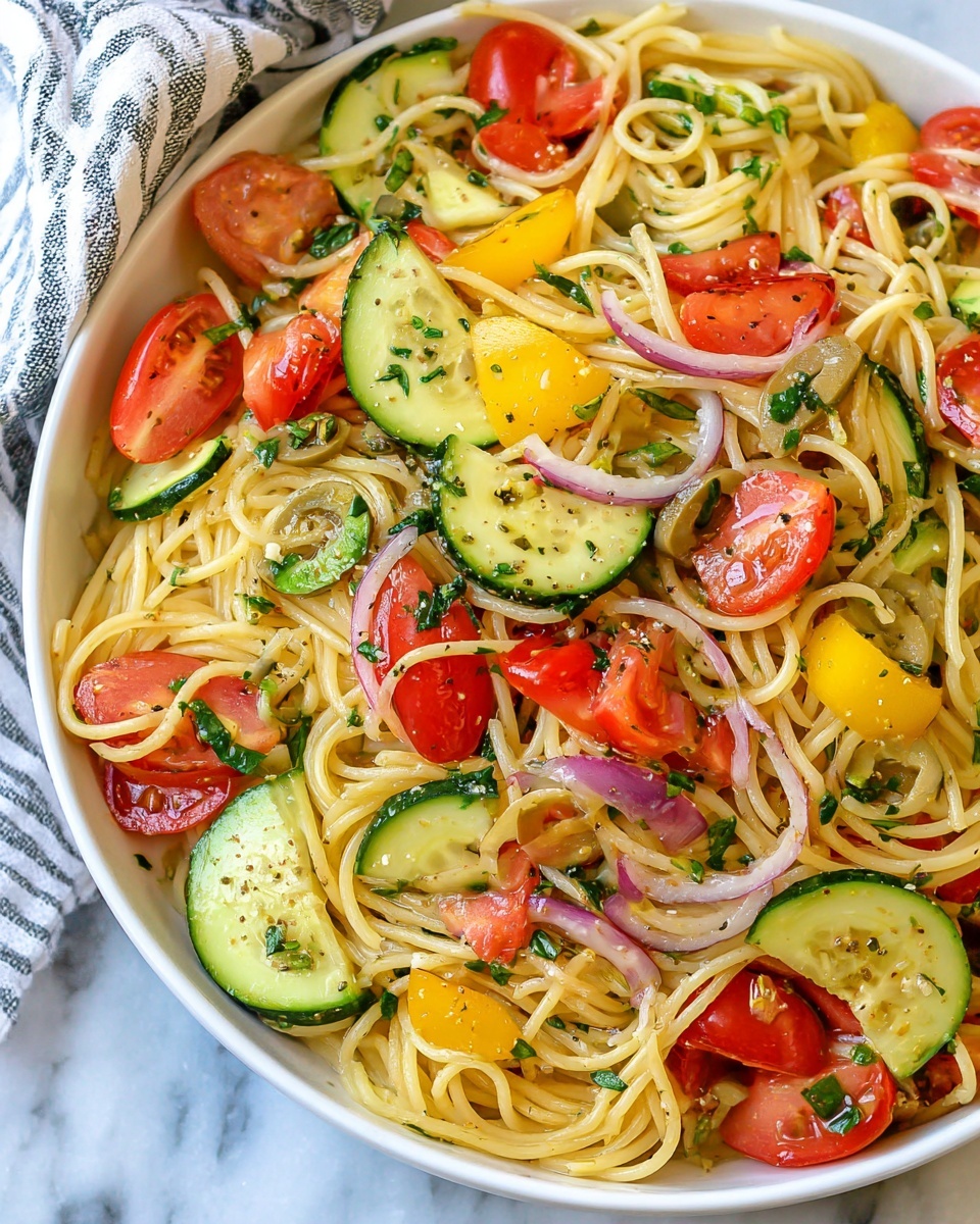 California Spaghetti Salad Recipe - Recipe Image
