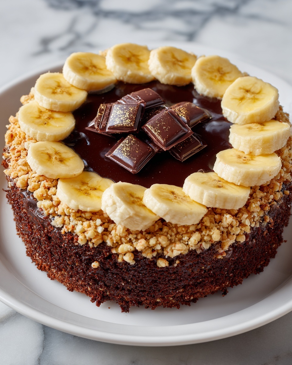 Banana and Chocolate Delight Cake Recipe - Recipe Image