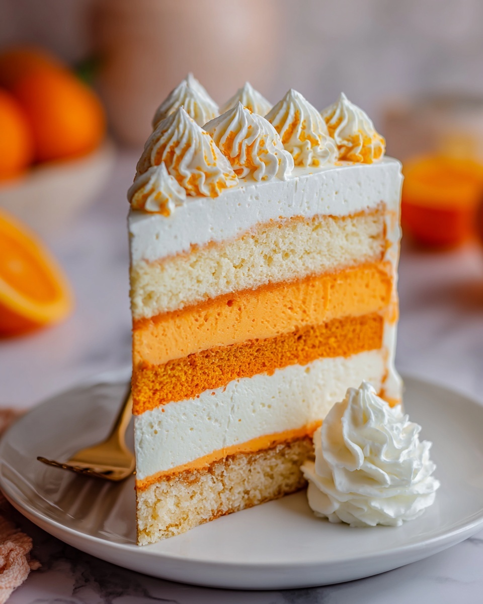 No Bake Orange Creamsicle Cheesecake Recipe - Recipe Image