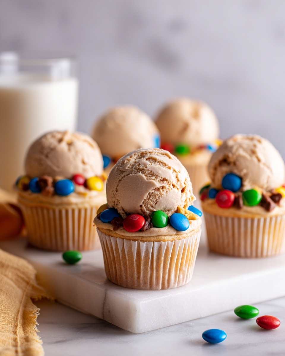 Monster Cookie Dough Cupcakes Recipe - Recipe Image