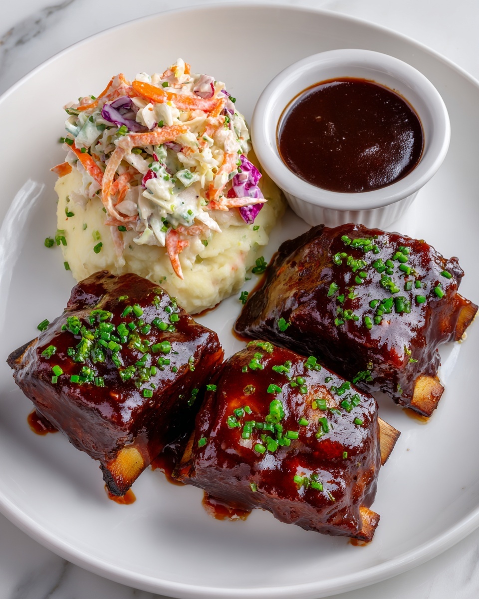 Carolina Mustard BBQ Sauce Instant Pot Beef Short Ribs Recipe - Recipe Image