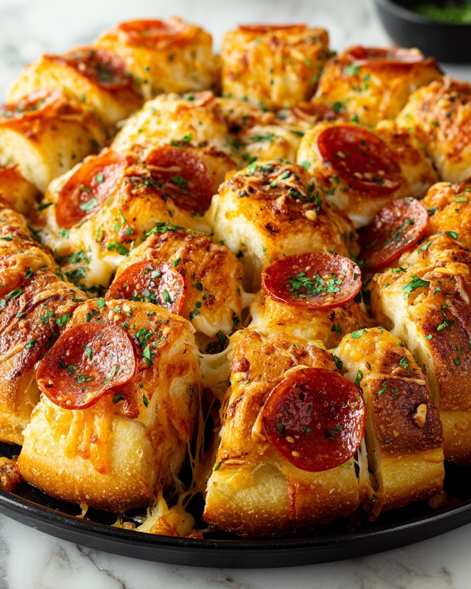 Pepperoni Pizza Monkey Bread Recipe - Recipe Image
