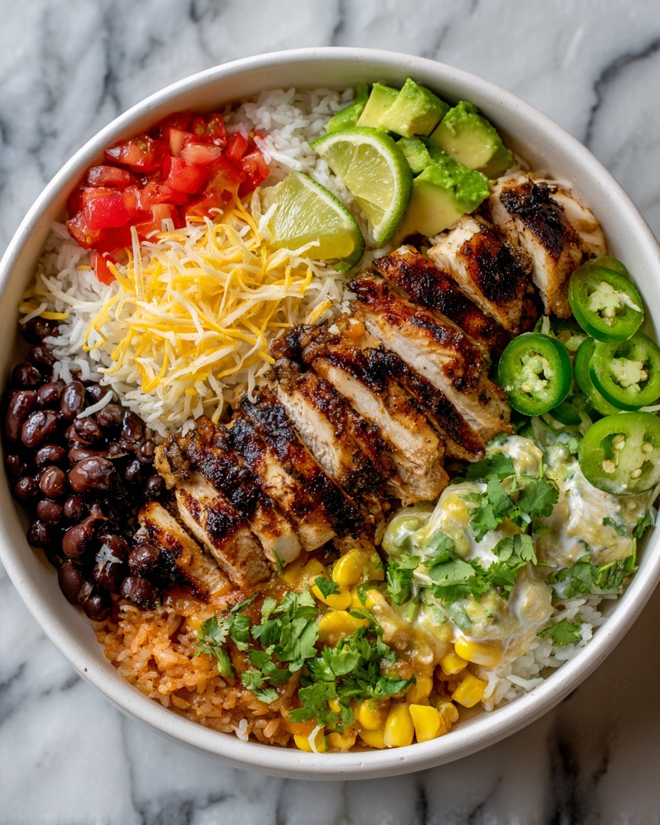 One Pan Chicken Burrito Bowl Recipe - Recipe Image