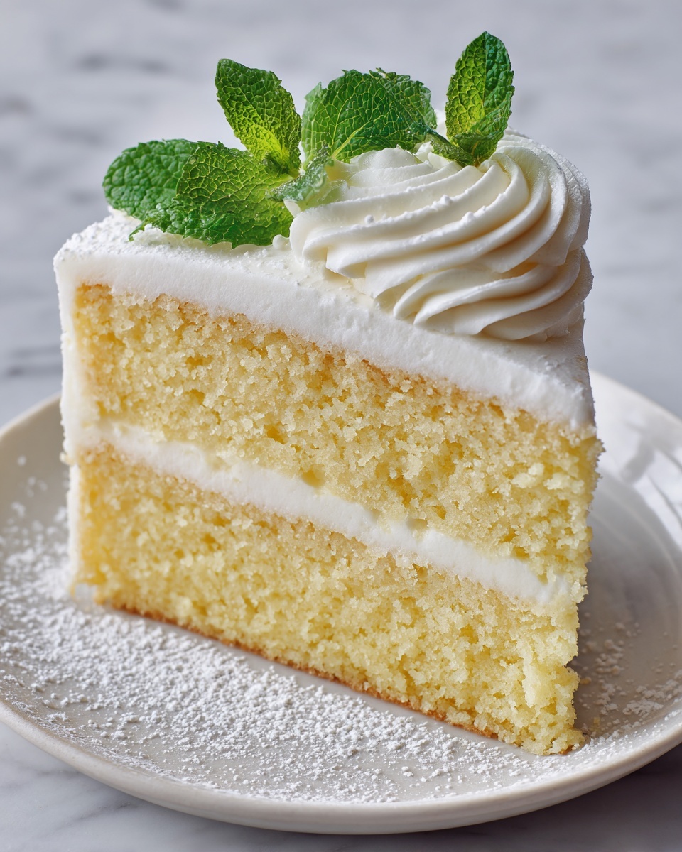 Lemon Custard Cloud Cake – Soft Layers & Silky Filling Recipe - Recipe Image