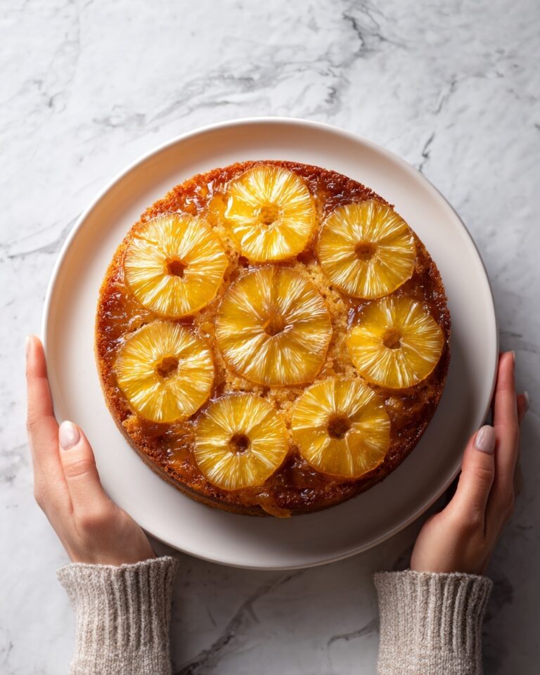 Caramel Peach Upside-Down Cake Recipe