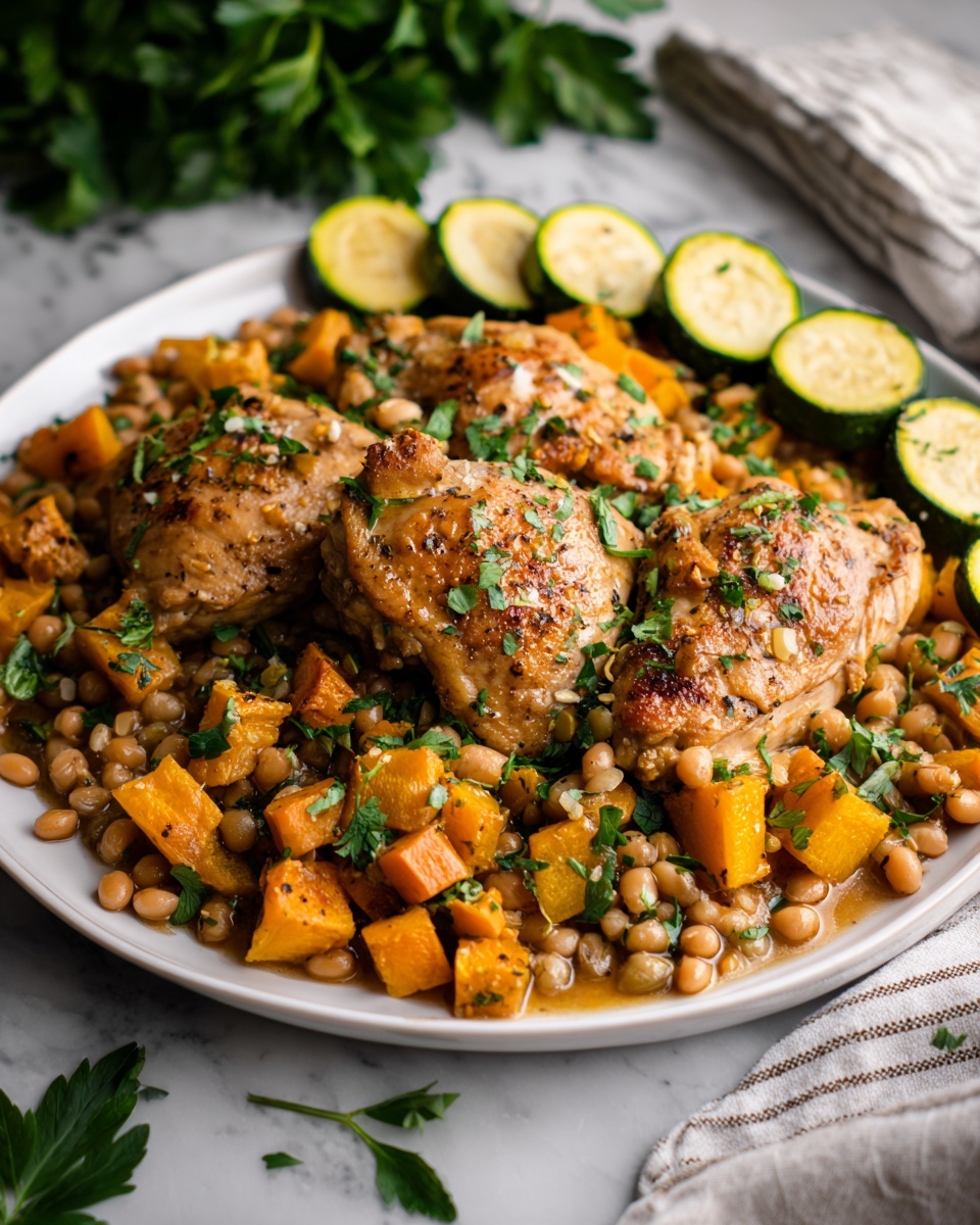 Healthy Spanish Chicken and Beans Recipe - Recipe Image