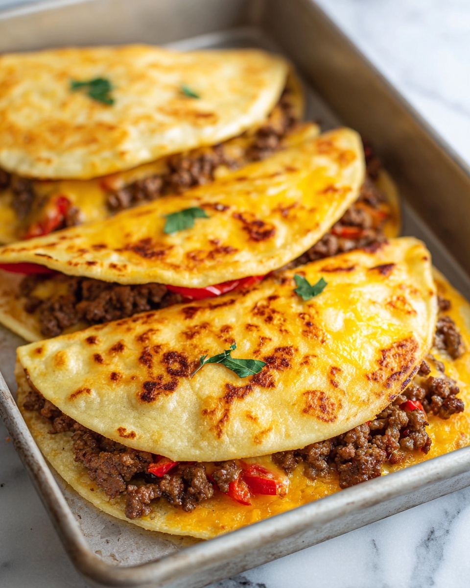 Loaded Cheesy Pocket Tacos Recipe - Recipe Image