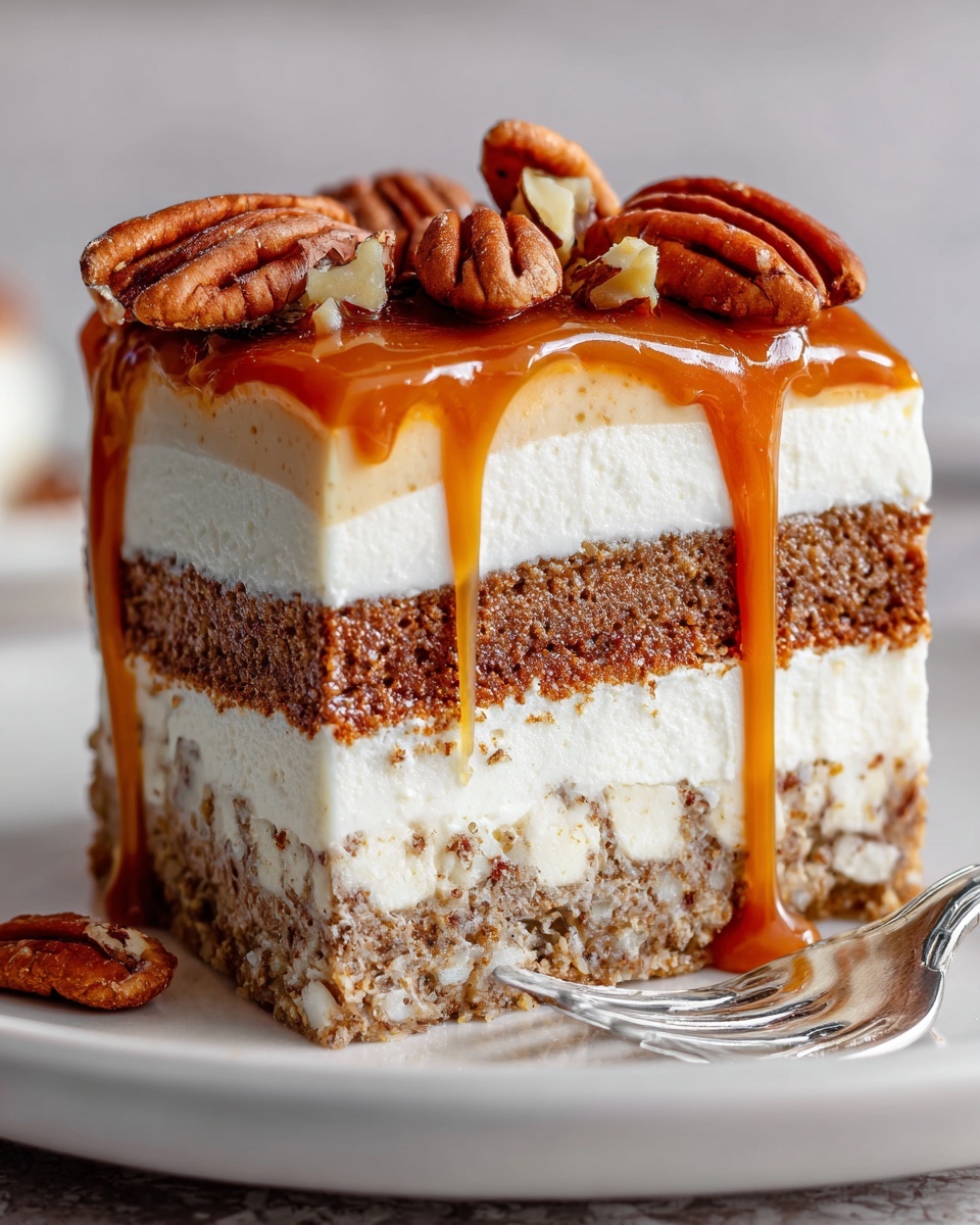 Butter Pecan Praline Poke Cake Recipe - Recipe Image