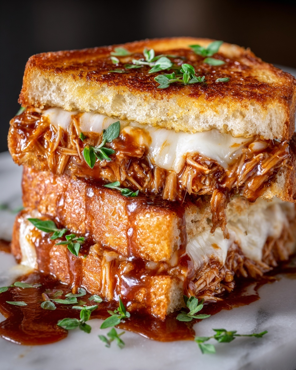 BBQ Chicken Grilled Cheese Recipe - Recipe Image