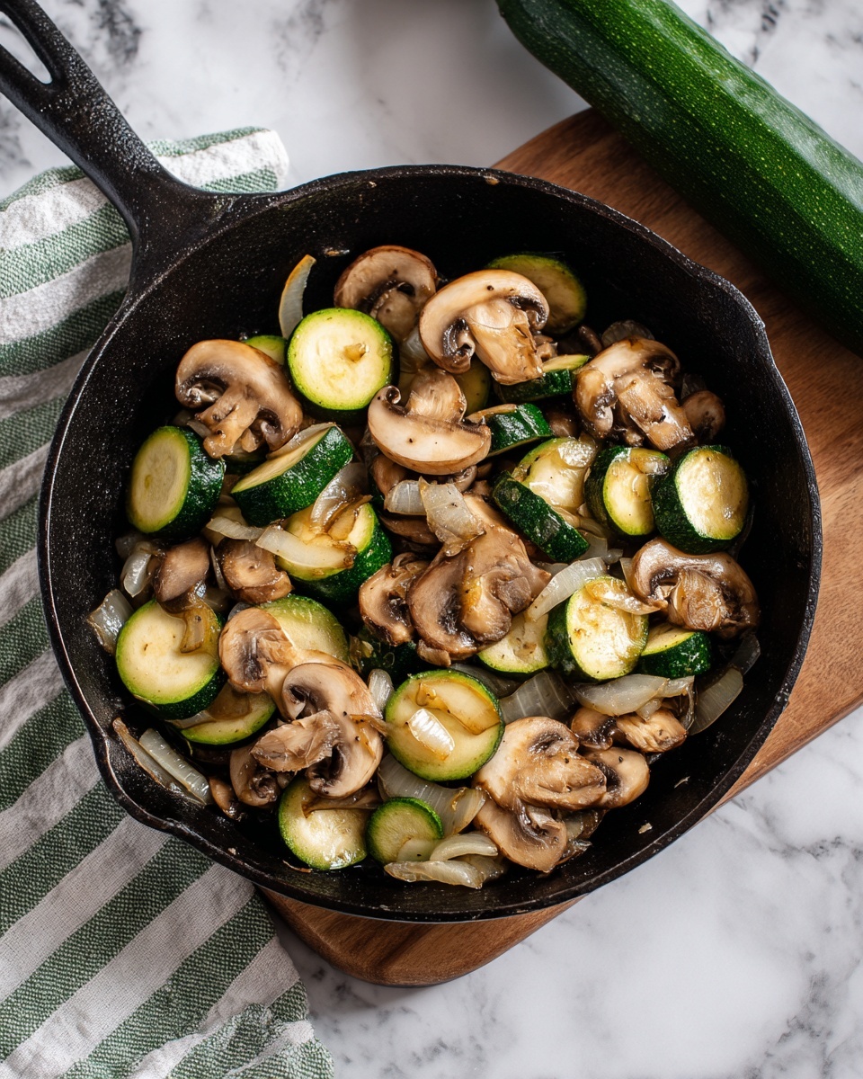 Sauteed Zucchini with Mushrooms and Tomatoes Recipe - Recipe Image