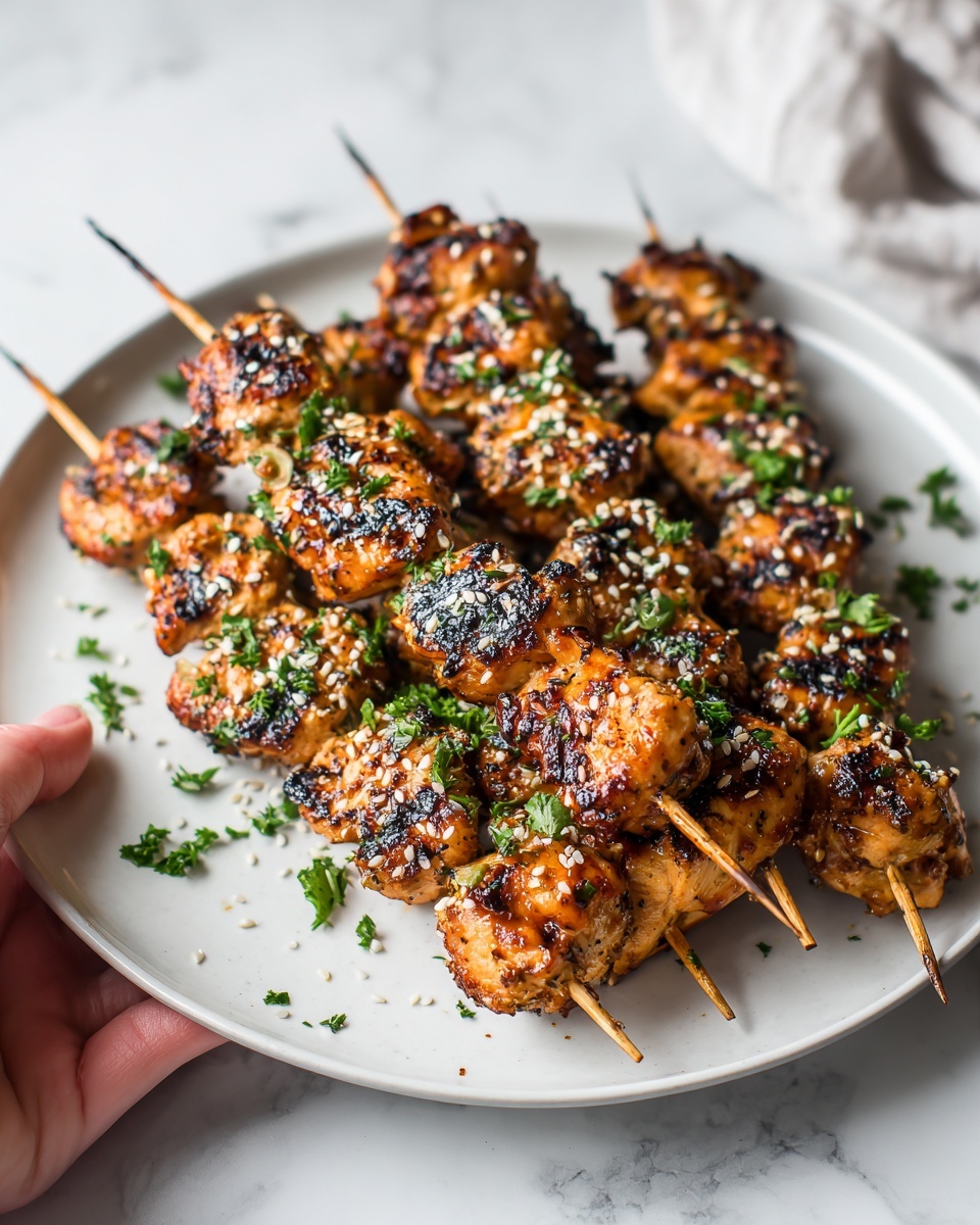Chicken Skewers with Parmesan and Garlic Recipe - Recipe Image