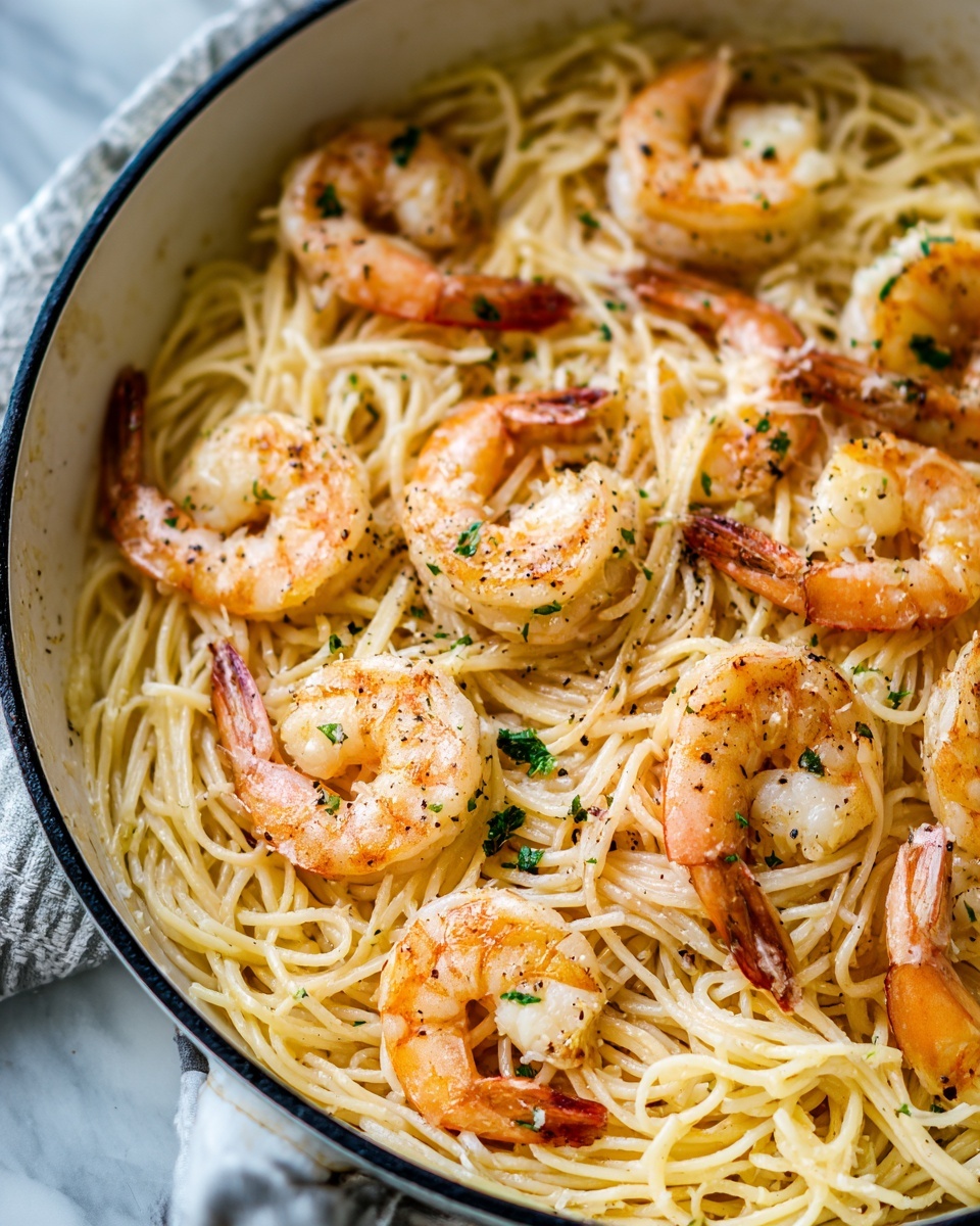 Creamy Garlic Shrimp Pasta Recipe - Recipe Image