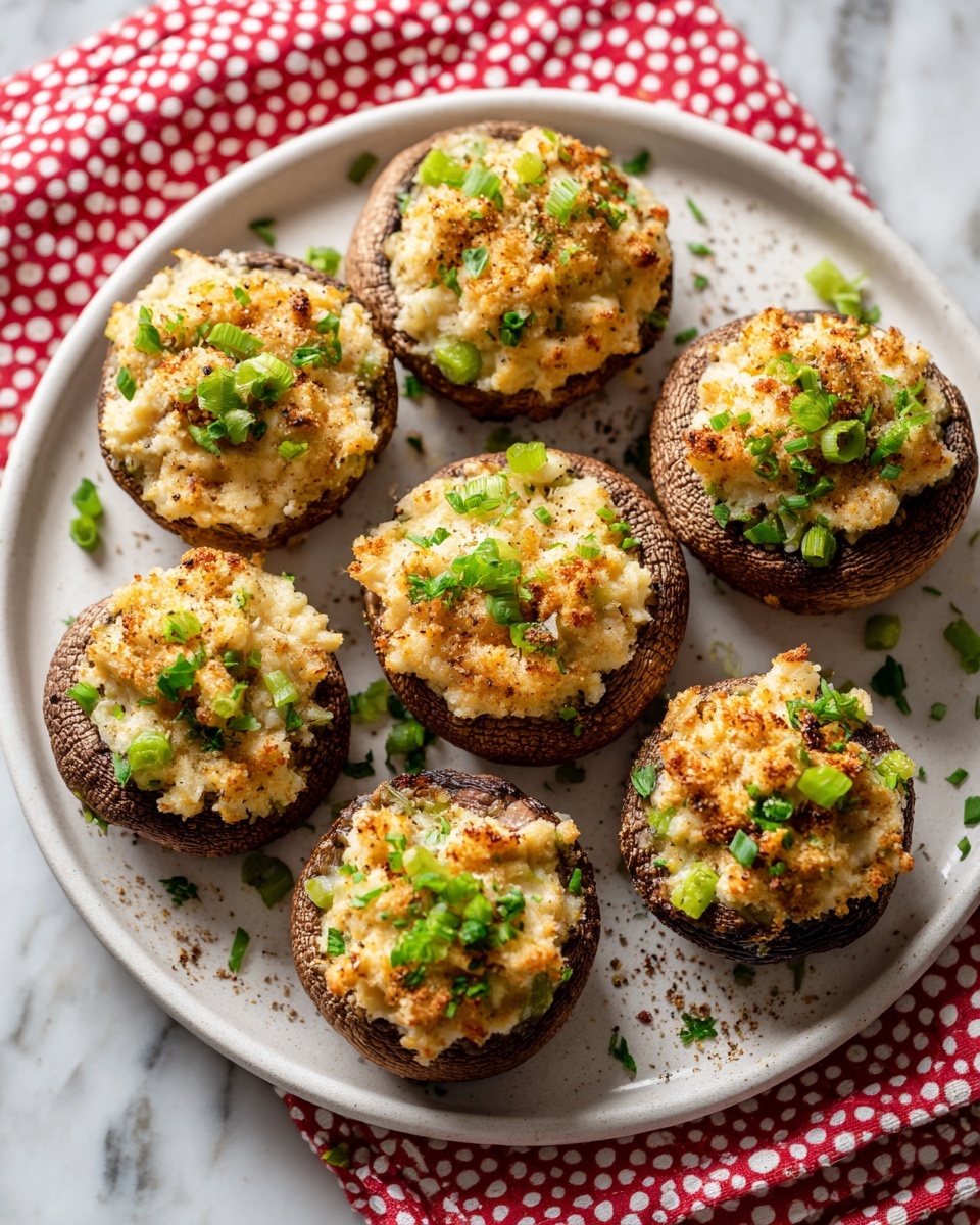 Crab Stuffed Mushrooms Recipe - Recipe Image